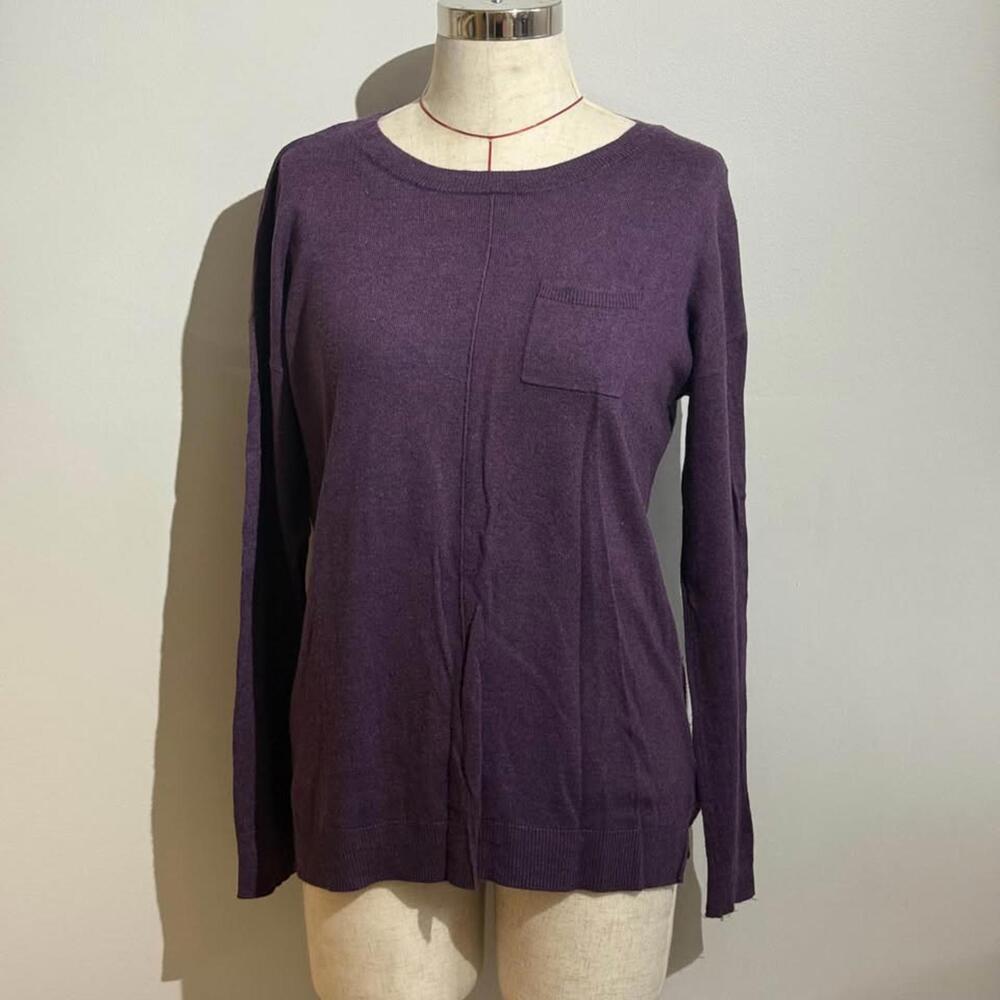Ellen Tracy Sweater‎ Nylon/Rayon Purple Women's M